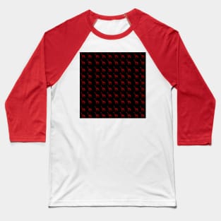 Red Hearts Giraffe Baseball T-Shirt